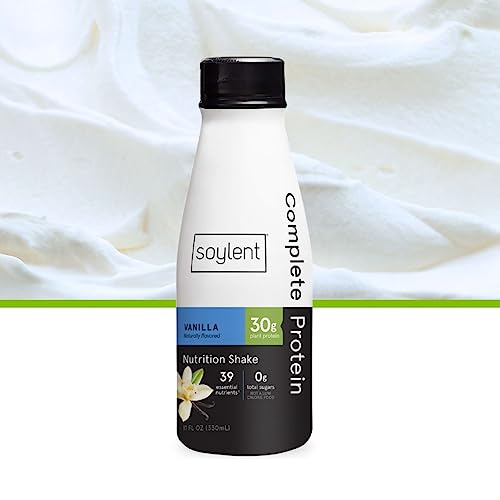 Soylent Complete Protein Shake, Chocolate, 30g Protein, Vegan, 11oz (12 Pack) S70120