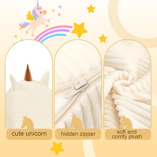 COMAX Unicorn Bean Bag Chair for Kids with Filler, Pink H562644