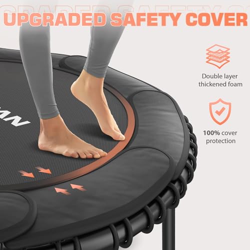 BCAN Foldable Mini Trampoline for Kids and Adults, 40/48 Inch F9667