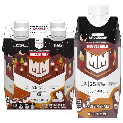 Muscle Milk Genuine Protein Shake, Vanilla Creme, 11.16 Fl Oz, 12 Pack N1974