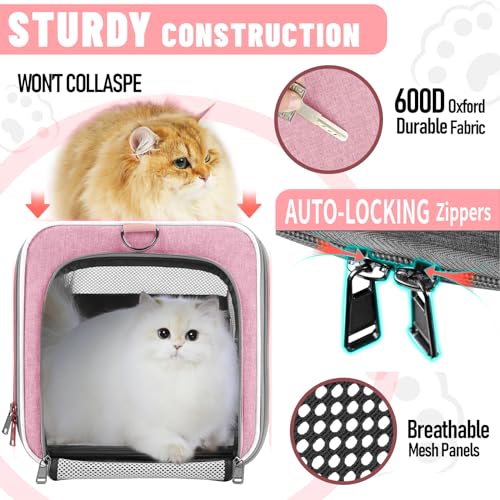 Pet Carrier for Large Cats and Small Dogs, Soft Sided Top Load Travel Bag Z16110
