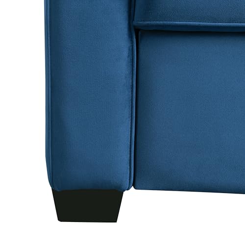 Serta Ainsley Convertible Sleeper Sofa Queen Size Navy Velvet V951