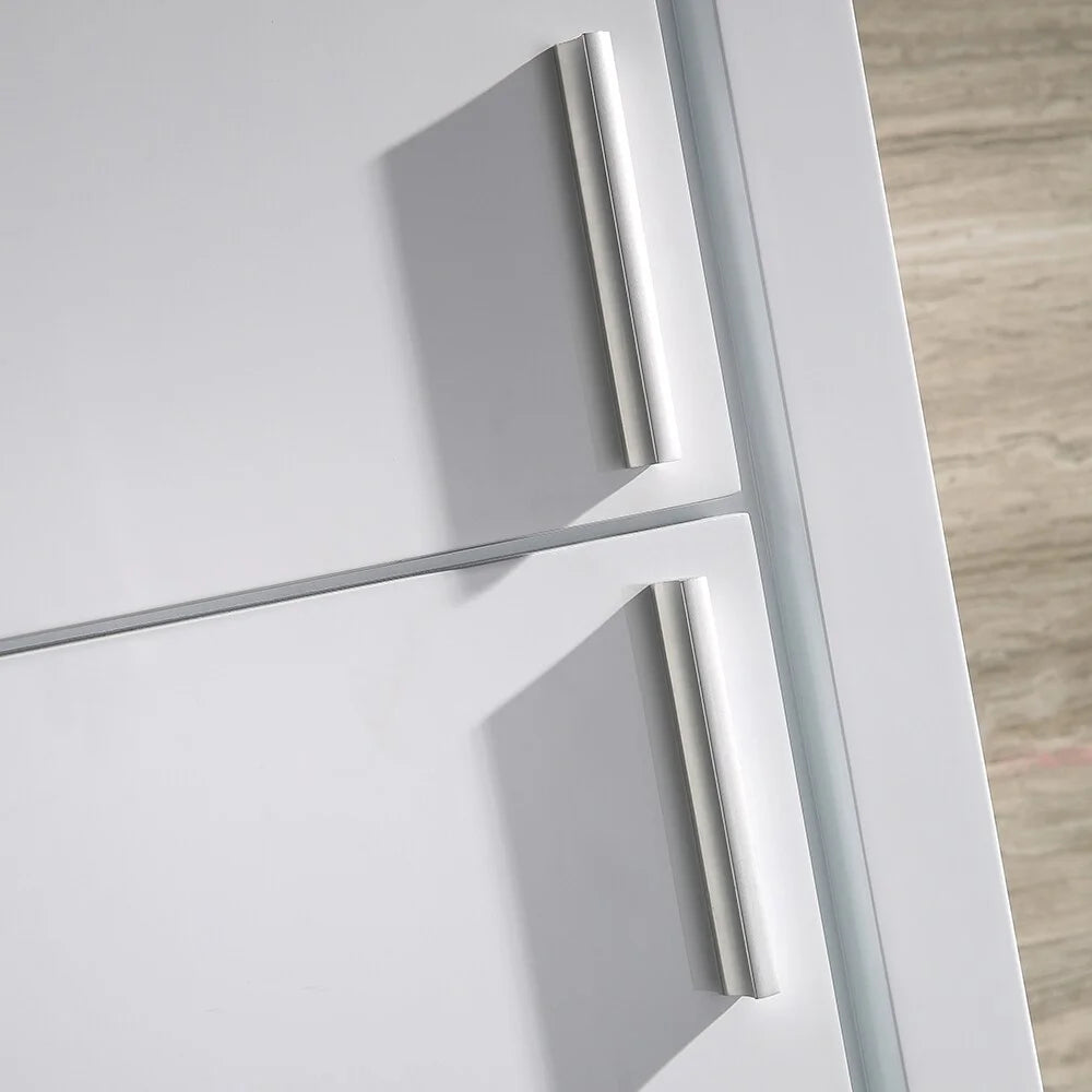Fresca Allier White Bathroom Linen Side Cabinet with 2 Doors N2125