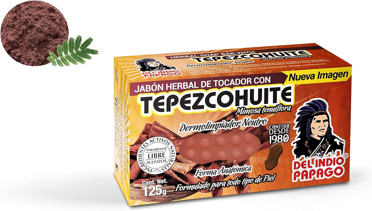 DEL INDIO PAPAGO Tepezcohuite Night Facial Cream 60g with Neutral Soap 125g A374