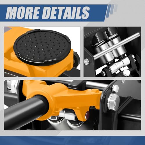Auto Dynasty 4 Ton Low Profile Floor Jack, Heavy Duty Steel Hydraulic, Yellow B7990