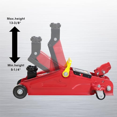 BIG RED Torin Hydraulic Trolley Floor Jack with Storage Case, 1.5 Ton Capacity, Black J906585