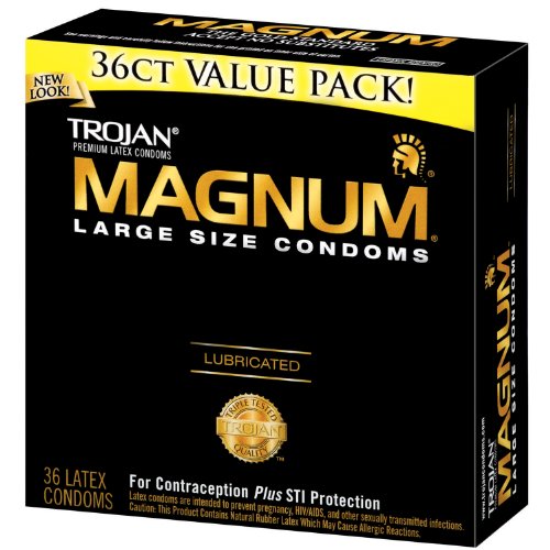 TROJAN Magnum Thin Lubricated Condoms, 3 Count J708
