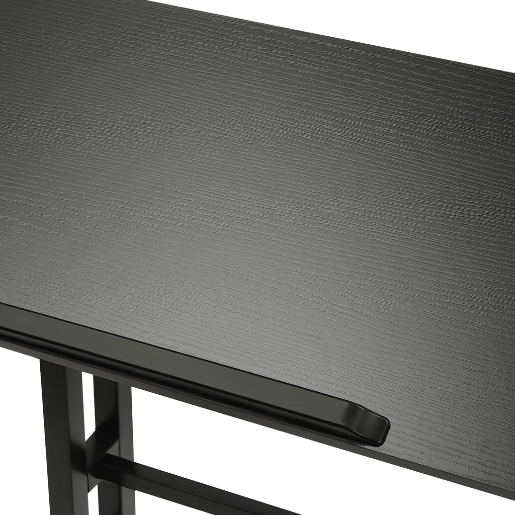 Loyalheartdy 24" Mobile Stand Up Desk with Wheels, Adjustable Height, Black L148256