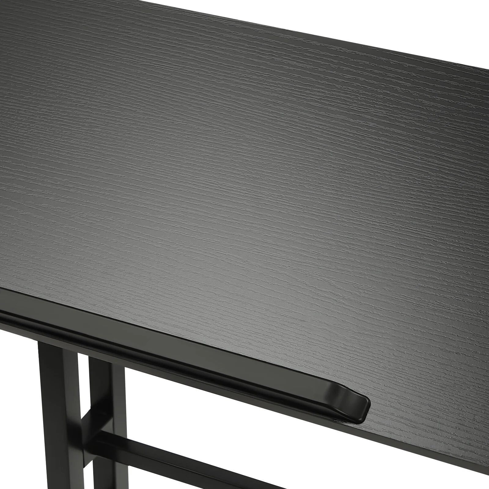 Loyalheartdy 24" Mobile Stand Up Desk with Wheels, Adjustable Height, Black L148256