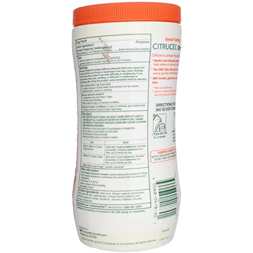 Citrucel Powder Orange Flavor Fiber Therapy, 30 Ounce (Pack of 3) O137