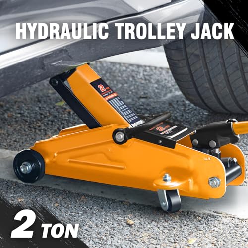 DNA MOTORING Floor Jack 3 Ton Low Profile Heavy Duty Hydraulic Car Jack, Black T11604