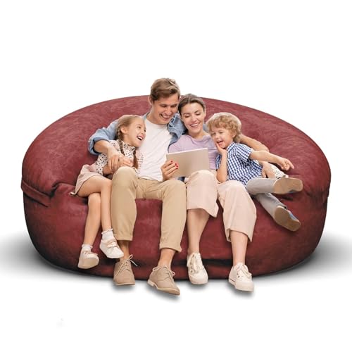 Bean Bag Chair for Adults 3FT, Soft Removable Cover, Light Gray M535251