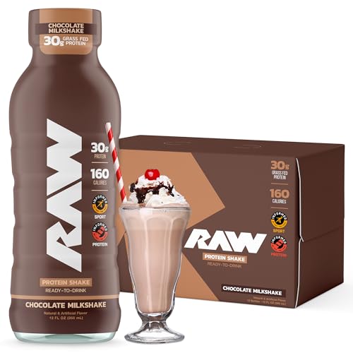 RAW Ready-to-Drink Protein Shake, Mocha Latte, 12 Fl Oz D1845