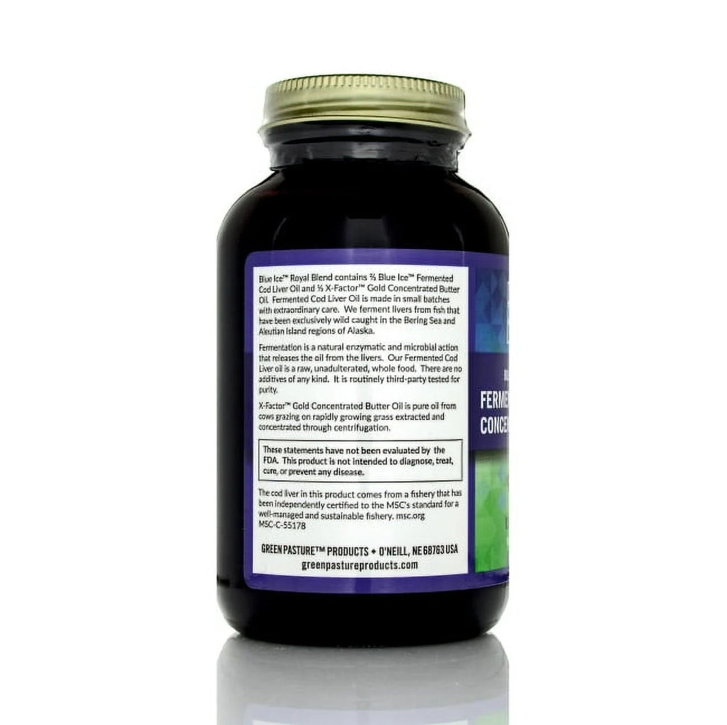 Green Pasture Fermented Cod Liver Oil and Butter Oil Gel, Chocolate Cream, 6.4 oz V2009