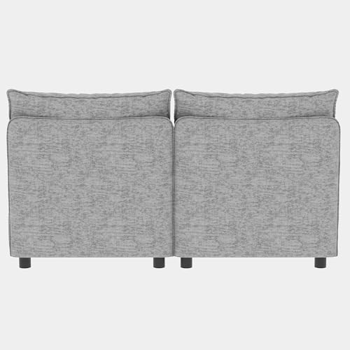 Oversized Modular Sectional Sofa with Movable Ottomans, U-Shaped Chenille J2923