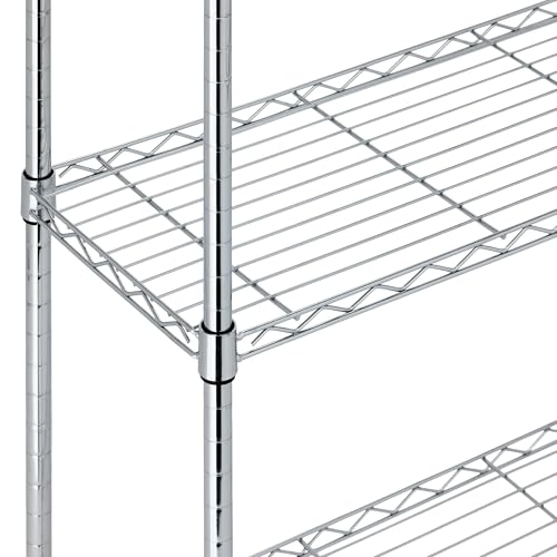 Amazon Basics 5-Shelf Adjustable Steel Wire Rack Storage Shelving, Chrome H984310