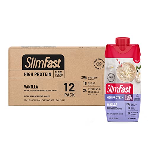 SlimFast Protein Shake, Chocolate, 20g Protein, Meal Replacement, 12 Count R712103
