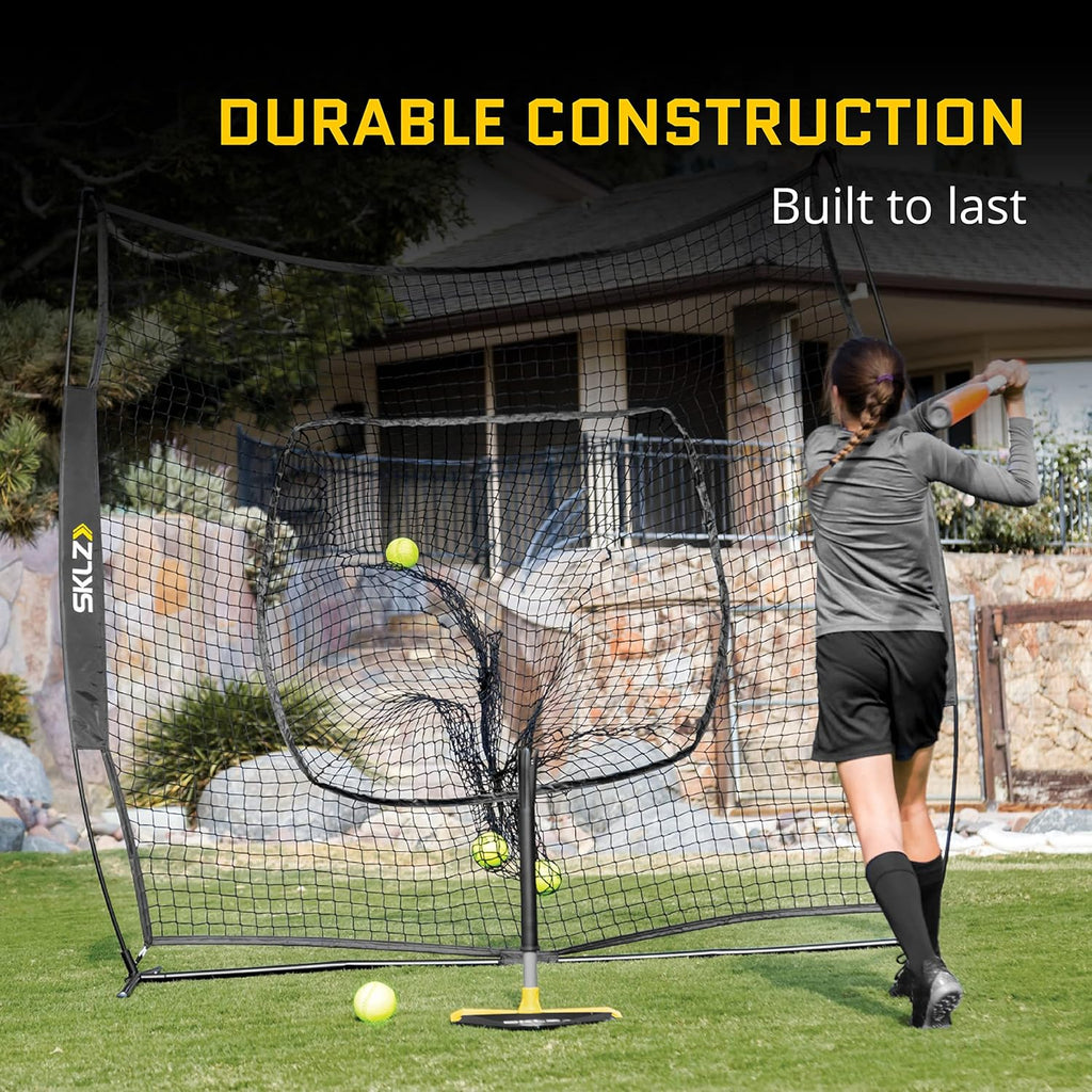 SKLZ Portable Baseball Softball Hitting Net with Vault, 7 x 7 ft Y813