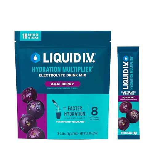 Liquid I.V. Hydration Multiplier Lemon Lime Electrolyte Powder Drink Mix, 16 Servings K2401