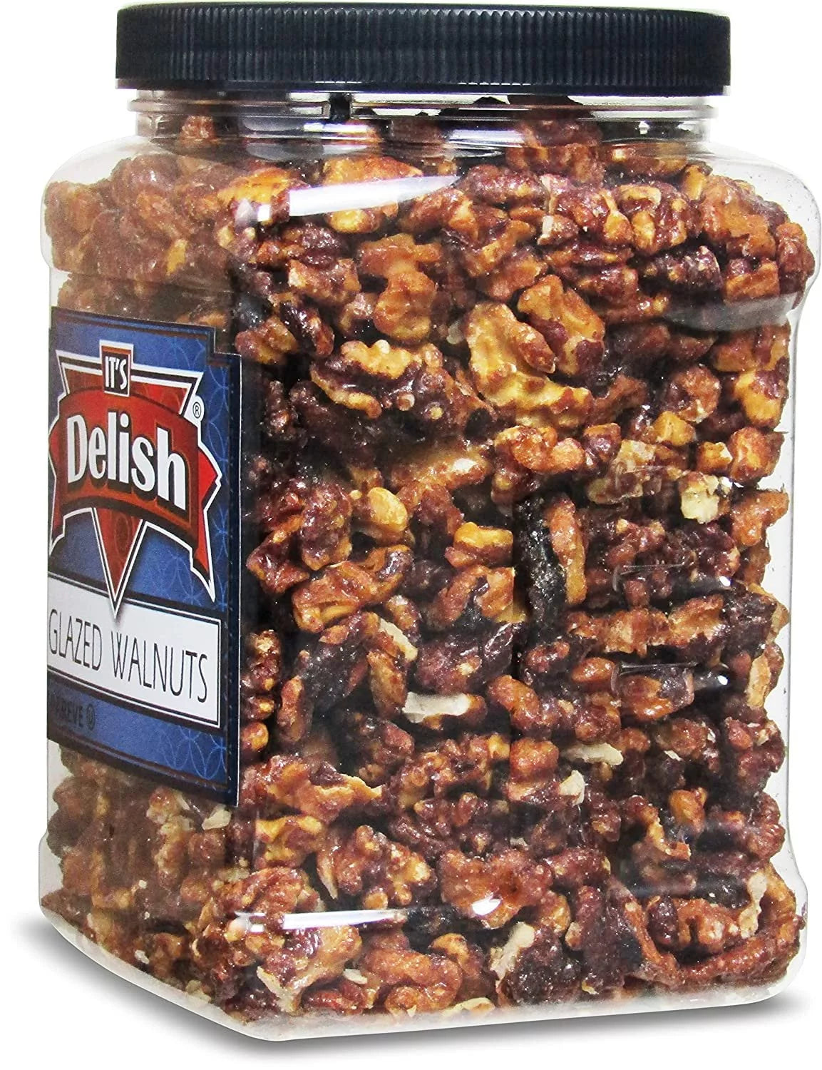 Gourmet Glazed Walnuts by Its Delish, 30 Oz Jar, Vegan, Kosher, Non-GMO V76342