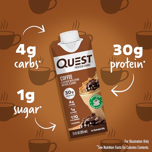 Quest Nutrition Salted Caramel Protein Shake, 30g Protein, 11 fl oz, 12 Pack C47408