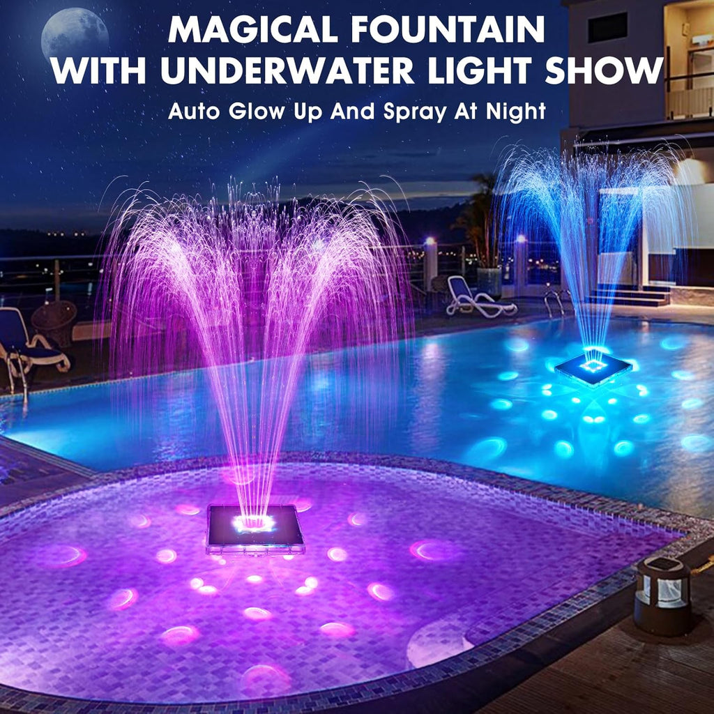 Floating Pool Fountain with Lights and Remote S569402