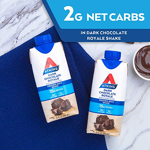 Atkins Creamy Milk Chocolate PLUS Protein Shake, 30g Protein, 12 Count Z1448