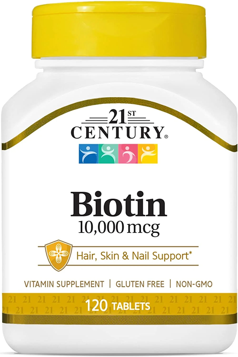21st Century Biotin Tablets 10000 mcg, 120 Count, 6 Pack