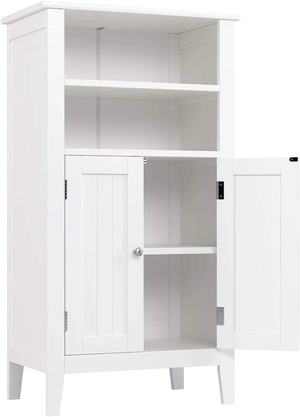 Homfa 2 Tier Bathroom Storage Cabinet with Doors, White Y42661
