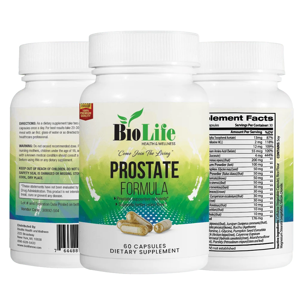 Biolife Prostate Health Supplement for Men - Saw Palmetto & Pygeum Africanum, 60 Capsules I278691