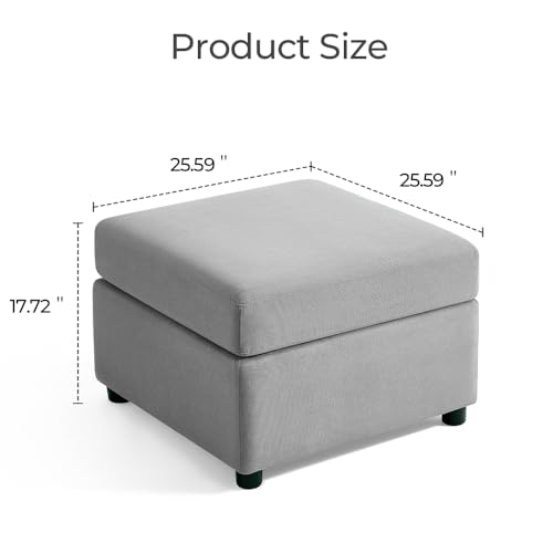 LINSY HOME Modular U Shaped Sectional Sofa with Storage, Blue M8981