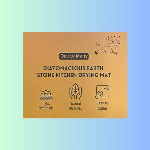 Kitchen Drying Mat for Dishes, Absorbent Quick-Dry, Stone Blue Marble G302750