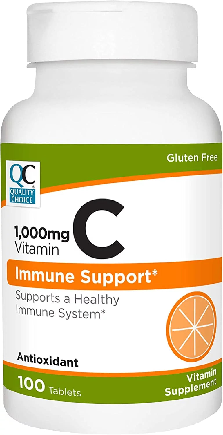 Quality Choice 1000mg Vitamin C Tablets, 100 Count, Pack of 4 R3402