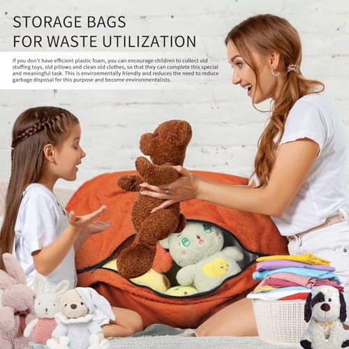 Bean Bag Chair for Adults 3FT, Soft Removable Cover, Light Gray M535251