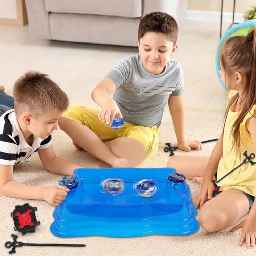 Bey X Blades Stadium Large, 4 Battle Tops 2 Pack with Launchers, Toys for Boys & Girls 6+ B931