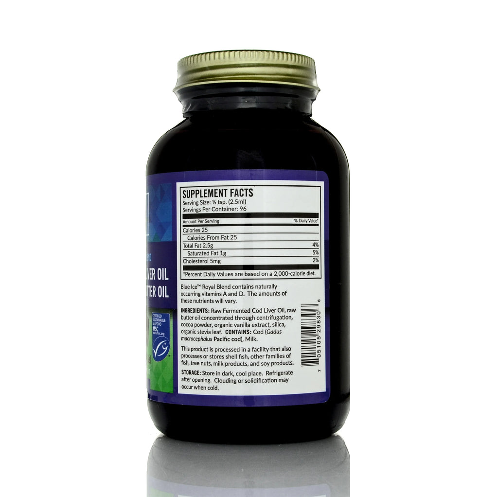 Green Pasture Fermented Cod Liver Oil and Butter Oil Gel, Chocolate Cream, 6.4 oz V2009