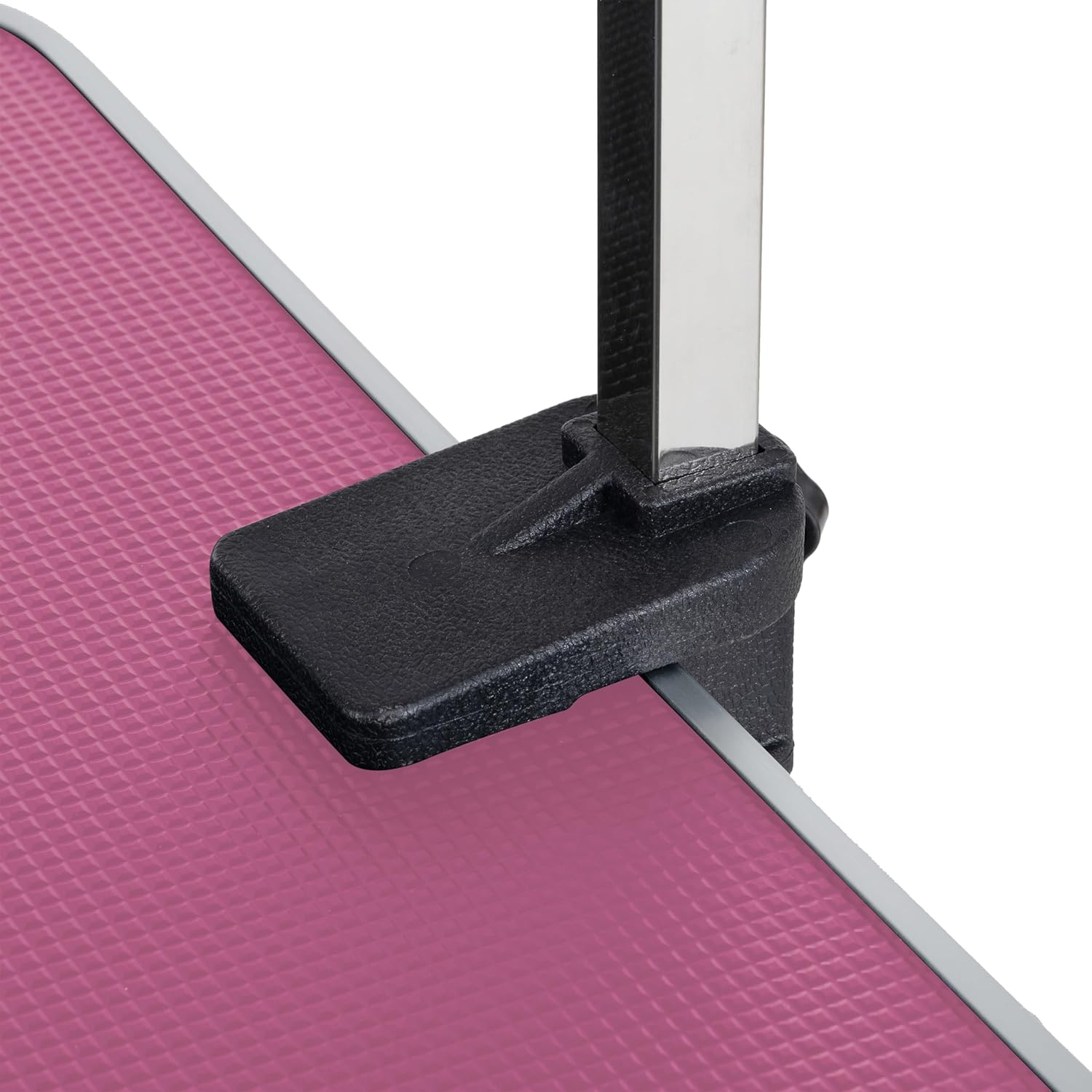 36" Folding Dog Grooming Table with Adjustable Arm, Stainless Steel Frame, Pink Z92852
