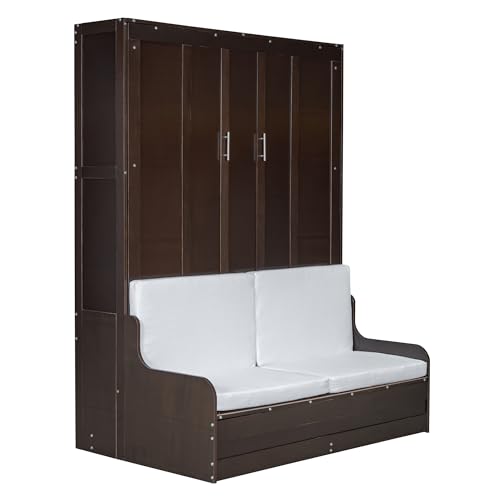 Ball & Cast Murphy Bed Queen Size with Cushion, White B692