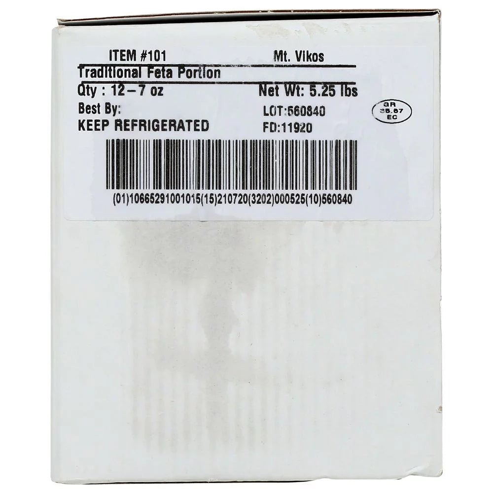 Mt Vikos Traditional Feta Cheese, 7 Ounce, 12 per case T134198