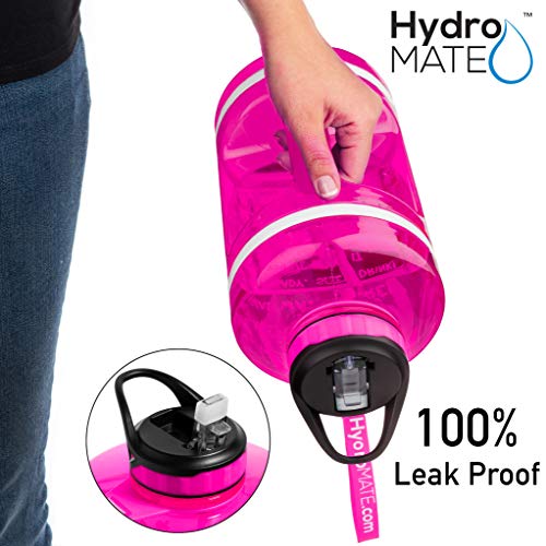 NatureWorks HydroMATE Half Gallon Water Bottle with Straw and Handle 64 oz J8467