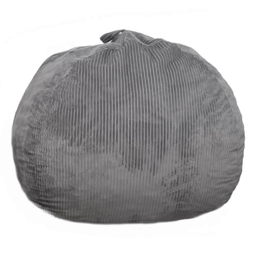 Faux Fur Bean Bag Chair for Adults with Filling, Blue J1419