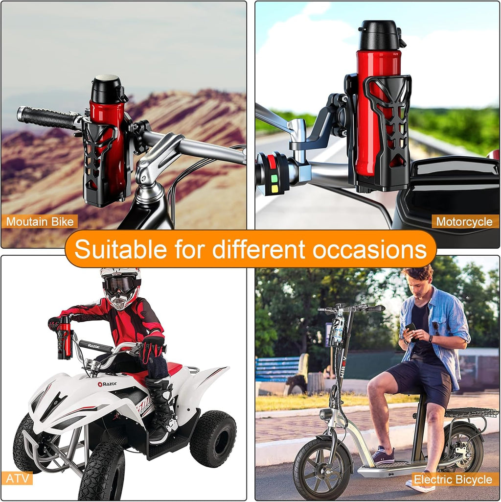 Motorcycle Cup Holder with 360° Rotation, Matte Black P473632