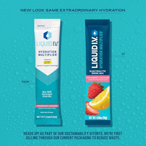 Liquid I.V. Hydration Multiplier Lemon Lime Electrolyte Powder Drink Mix, 16 Servings K2401