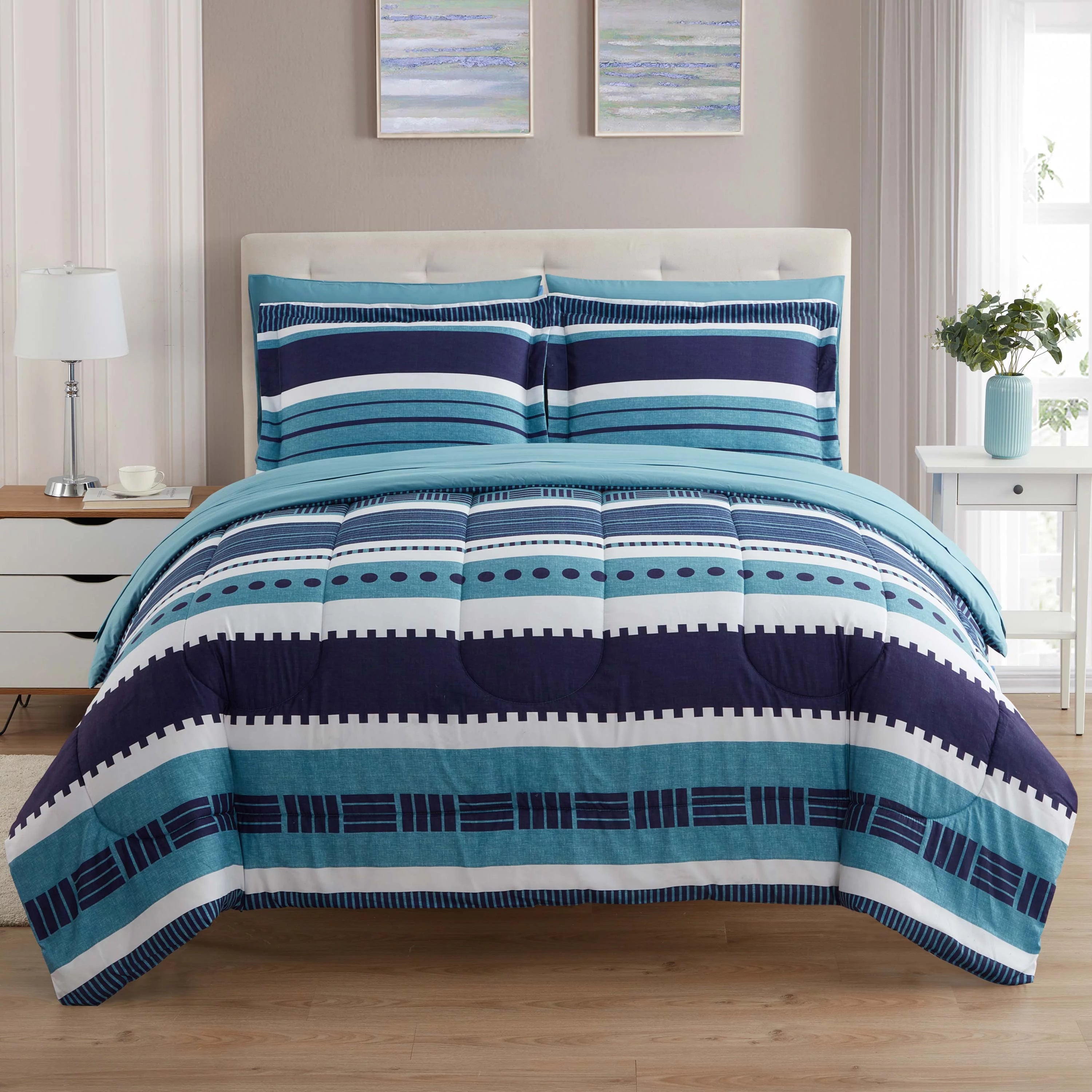7 Piece Marino Bed in a Bag Comforter & Sheet Set Queen