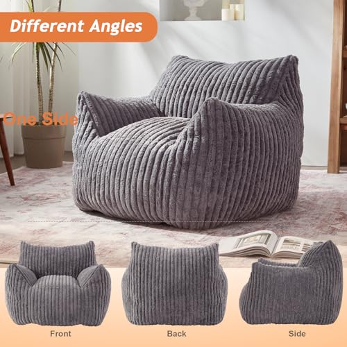 Giant Bean Bag Chair with Filling and Armrests for Adults Teens P241564