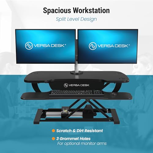 VERSADESK PowerPro™ 36 Inch Electric Standing Desk Converter, Black H627