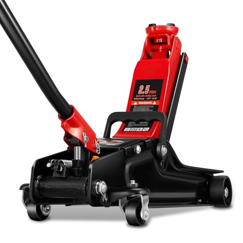 Auto Dynasty 4 Ton Low Profile Floor Jack, Heavy Duty Steel Hydraulic, Yellow B7990