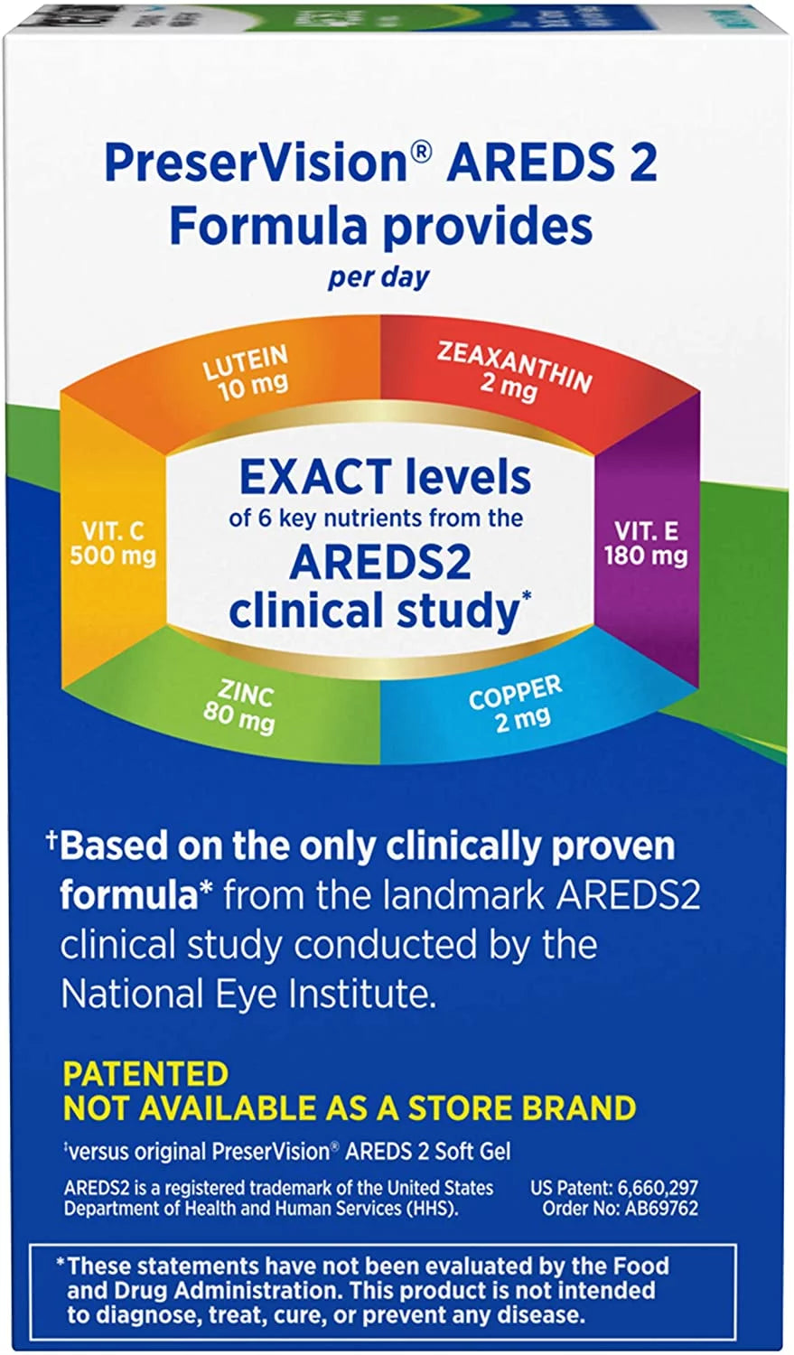 PreserVision AREDS 2 Eye Vitamin & Mineral Supplement, 120 Softgels (Pack of 4) L150