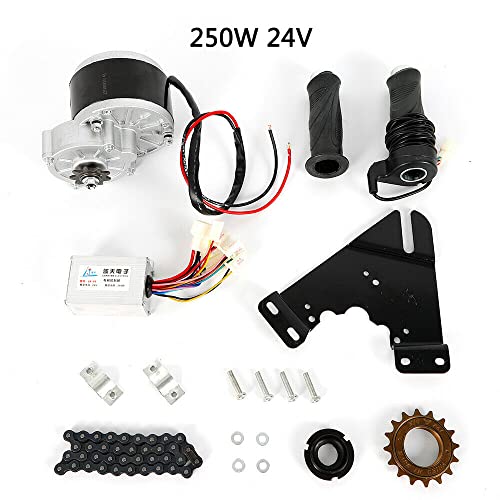 TBVECHI 24V 350W Electric Bicycle Motor Kit, Left Side Drive Conversion Set G8675