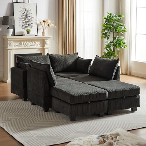 FANYE L/U-Shaped Modular Storage Sectional Sofa with 2 Pillows S72583